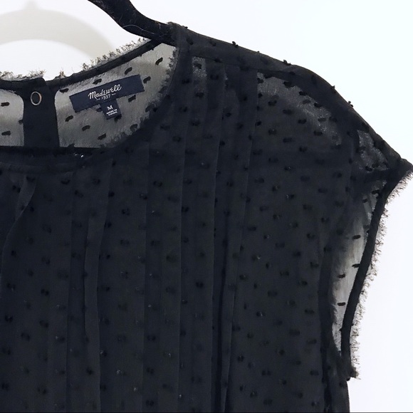 Madewell Tops - 🖤💙 M A D E W E L L Black Sheer Button Top